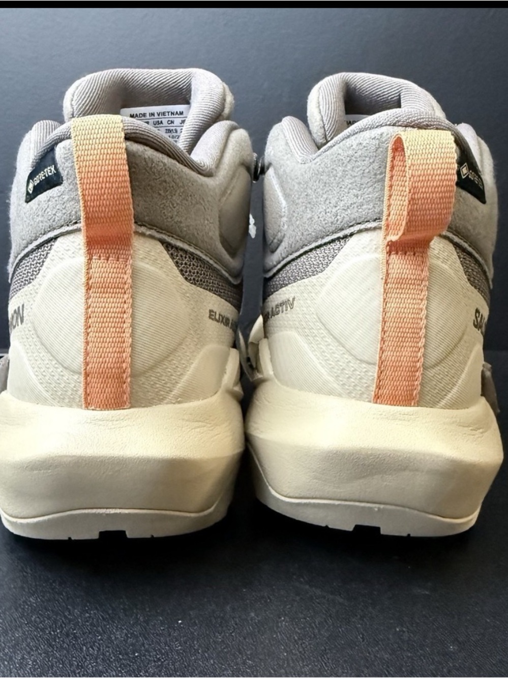 Salomon Women’s Athletic Shoes Taupe Beige Peach - Picture 7 of 13